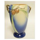 1003	ROSEVILLE BLUE PINECONE 10 3/4 IN VASE