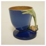 1011	ROSEVILLE BLUE PINECONE 5 IN CORNUCOPIA VASE