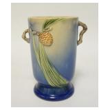 1016	ROSEVILLE BLUE PINECONE 7 1/2 IN VASE
