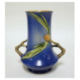 1022	ROSEVILLE BLUE PINECONE 8 1/2 IN VASE
