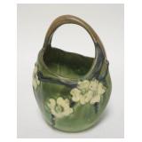 1028	ROSEVILLE GREEN DOGWOOD BASKET, 8 IN H 