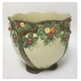 1030	WELLER APPLE TREE JARDINIERE 11 IN H, 13 IN TOP DIAMETER