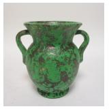 1040	WELLER COPPERTONE 2 HANDLED VASE 8 IN H 