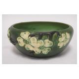 1044	ROSEVILLE GREEN DOGWOOD BOWL. 7 1/2 IN DIAMETER, 3 IN H 