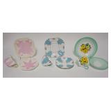 1051	3 SHELLEY TRIOS PLATES ARE 6 1/2-7 IN 