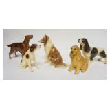 1055	5 MORTENS STUDIO DOGS, LARGEST IS 6 IN H. 