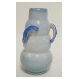 1070	STANGL ART POTTERY VASE HAS THREE HANDLES 7 1/2 IN H 