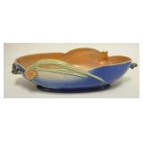 1072	ROSEVILLE BLUE PINECONE CONSOLE BOWL 14 IN X 8 1/2 IN, 4 IN H