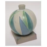 1074	ROSEVILLE FUTURA BALL VASE 7 1/2 IN H 