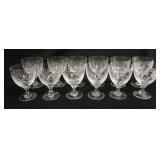 1079	SET OF 12 WILLIAM YEOWARD CUT GOBLETS 6 IN H, 4 IN TOP DIAMETER