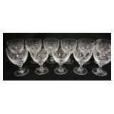 1080	SET OF 11 WILLIAM YEOWARD CUT GOBLETS 6 IN H, 4 IN TOP DIAMETER