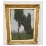 1100	SIGNED OIL ON CANVAS LANDSCAPE, SIGNED LOWER RIGHT. RE LINED. 22 1/2 IN X 28 IN INCLUDING FRAME