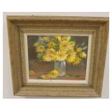 1107	OIL ON CANVAS FLORAL STILL LIFE * STUDY FOR DULEY FROM MARTHA* 21 3/4 IN X 18 1/2 IN INLCUDING 