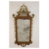 1112	ANTIQUE CARVED MIRROR W/ GILDING, 20 3/4 IN X 44 IN 