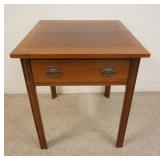 1142	ONE DRAWER STAND W/ BRASS PULLS 23 1/2 IN X 23 1/4 IN 27 3/4 IN H 