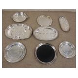 1172	8 SILVERPLATED TRAYS LARGEST IS WELL & TREE & IS 20 IN X 14 1/4 IN 