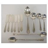 1178	12 PIECES OF STERLING SILVER FLATWARE. ICE TEA SPOONS ARE 9 IN L. 13.445 TROY OUNCES TOTAL