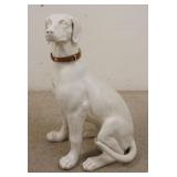 1261	LARGE POTTERY DOG W/CRACKLE GLAZE, 29 1/2 IN HIGH