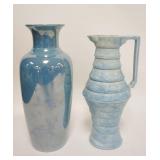 1272	ENGLISH LUSTER VASE & DECO POTTERY PITCHER, TALLEST IS 12 1/2 IN 