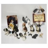 1307	LOT OF DOG ITEMS INCLUDING A LIGHT SWITCH COVER