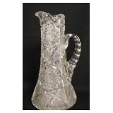 1062	AMERICAN BRILLIANT CUT TANKARD PITCHER, 10 1/2 IN HIGH