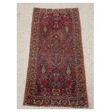 1107	ORIENTAL THROW RUG, 2 FT X 3 FT 10 IN
