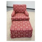 1123	SOUTHWOOD PREFERRED UPHOLSTERED ARM CHAIR W/MATCHING OTTOMAN