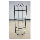 1127	DEMILUNE BAKERS RACK, 74 IN HIGH X 28 IN WIDE