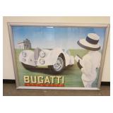 1133	SIGNED BUGATTI ATLANTIC POSTER, 58 1/2 IN X 46 1/2 IN INCLUDING FRAME