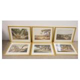1141	GROUP OF 6 HUNTING PRINTS IN MATCHING FRAMES, 23 IN X 19 IN INCLUDING FRAMES
