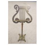1156	BRASS MUSIC STAND, 13 1/2 IN WIDE, ADJUSTABLE HEIGHT