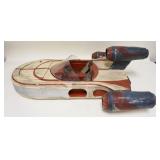 1226	FOLK ART STAR WARS MODEL, HOVERCRAFT, WOOD, 31 IN LONG