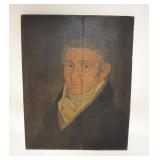 1007	OIL ON BOARD PORTRAIT OF CORNELIUS VAN HORN HALL, HUNTERDON COUNTY NEW JERSEY. 16 IN X 20 IN. F