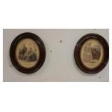 1013	PAIR OF FRENCH FASHION PRINTS IN OVAL FRAMES 12 1/2 IN X 14 1/2 IN INCLUDING FRAMES