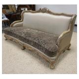 1033	LARGE CARVED & PAINTED SOFA, APP. 85 IN W, APP. 40 IN DEEP, 44 IN HI 