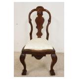 1037	CARVED BALL & CLAW FOOT SIDE CHAIR