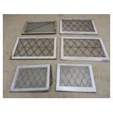 1067	6 LEADED GLASS WINDOWS, TWO HAVE TEXTURED GLASS. 23 3/4 IN X 18 IN, & 23 3/4 IN X 19 IN TWO ARE