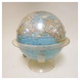 1137	NATIONAL GEOGRAPHIC GLOBE, 1966, LIGHTS UP, 14 IN HIGH