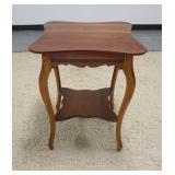 1163	LAMP TABLE W/CABRIOLE LEGS, 23 1/2 IN SQUARE X 28 3/4 IN HIGH