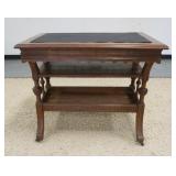 1167	CARVED WALNUT VICTORIAN TABLE, 37 3/4 IN X 24 1/2 IN X 31 1/4 IN HIGH