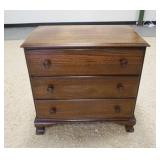 1169	EW RAINWATER 3 DRAWER SMALL CHEST, 31 1/2 IN WIDE X 19 IN DEEP X 31 IN HIGH