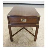 1174	DREXEL HERITAGE ONE DRAWER STAND W/X STRETCHER BASE, 20 3/8 IN X 25 3/8 IN X 22 1/4 IN HIGH