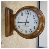 1193	STANDARD ELECTRIC TIME CO 2 SIDED CLOCK, 19 IN WIDE X 24 IN HIGH