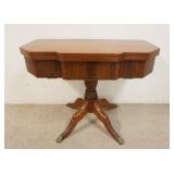 1203	FLIP TOP MAHOGANY GAME TABLE, 37 1/2 IN X 19 IN X 29 1/2 IN HIGH