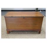 1210	DOVETAILED BLANKET CHEST, HAS A SECRET COMPARTMENT UNDER THE GLOVE BOX, ACCESS BLOCKED BY REPAI