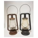 1214	2 DIETZ LANTERNS, 19 IN TO TOP OF HANDLES