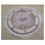 1246	SMALL ROUND ASIAN RUG W/DRAGON DESIGN, 4 FT 3 IN