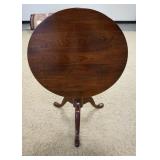 1249	PENNSYLVANIA HOUSE FLIP TOP LAMP TABLE, SOLID BLACK CHERRY, 25 IN HIGH X 25 IN