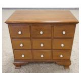 1251	PENSYLVANIA HOUSE MINI APOTHECARY CHEST, MAPLE W/PORCELAIN KNOBS, 25 IN HIGH X 28 IN WIDE X 16 