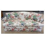 1253	PENNSYLVANIA HOUSE SOFA W/FLORAL DESIGN & BIRDS, CHOICE PLUS, 81 IN WIDE